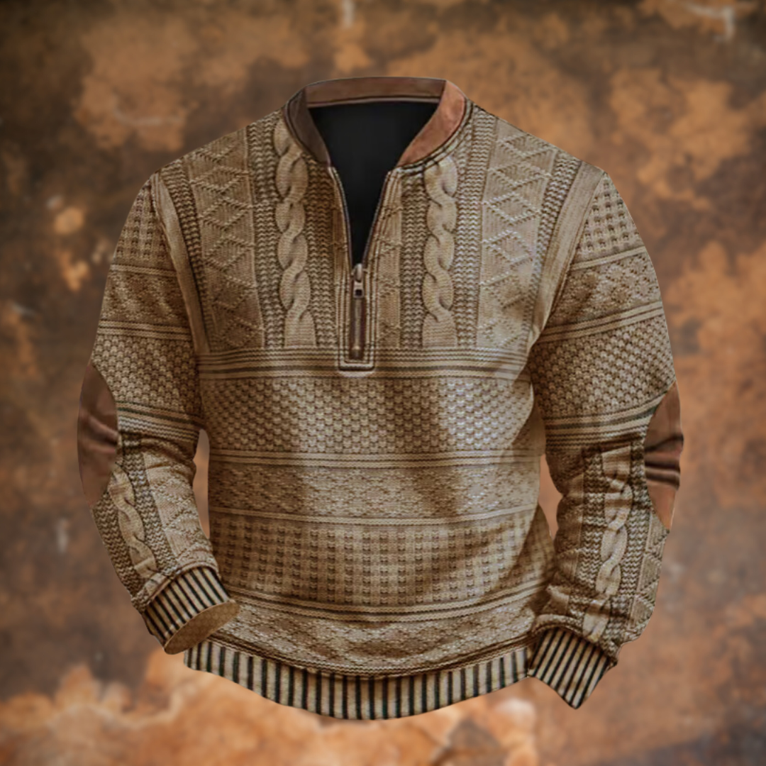 Luca™|Maglione Zip Retrò