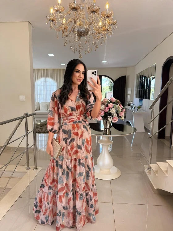 MARISTELLA™|ABITO LUNGO FLOREALE